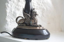 Load image into Gallery viewer, Ebonised Griffin Table Lamp