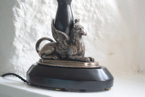 Ebonised Griffin Table Lamp