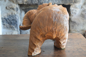 Carved Wooden Brown Bear