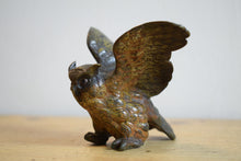 Load image into Gallery viewer, Austrian Cold Painted Bronze Owl
