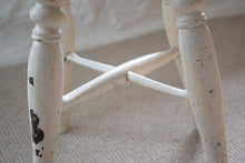 Load image into Gallery viewer, Farmhouse Stool With White Painted Legs