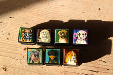 Load image into Gallery viewer, Seven Miniature Russian Lacquer Trinket Boxes Decorated with Dogs