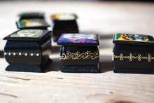 Load image into Gallery viewer, Seven Miniature Russian Lacquer Trinket Boxes Decorated with Dogs