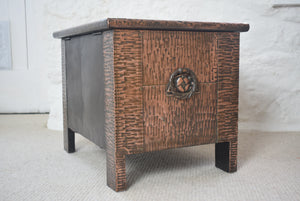 Art Nouveau Copper Clad Coal Box