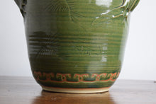 Load image into Gallery viewer, green pottery bread bin