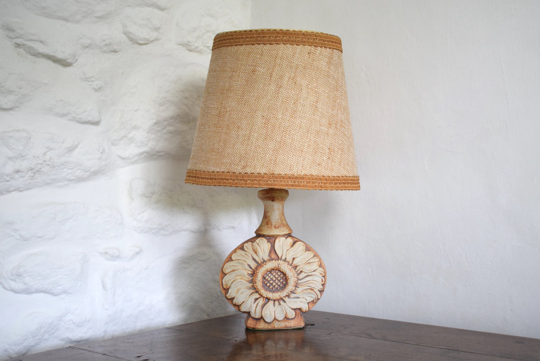 pottery sunflower lamp