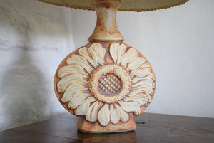 pottery sunflower lamp