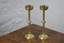 Load image into Gallery viewer, brass church candlesticks 