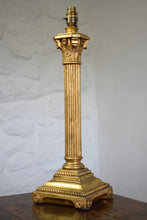 Load image into Gallery viewer, tall gold table lamp