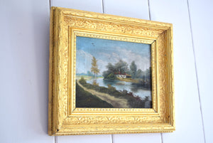 riverside cottage painting