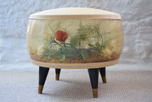 Load image into Gallery viewer, Vintage 1960s Inflatable Pouffe with Floral Interior