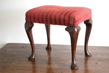 Load image into Gallery viewer, Red upholstered Footstool