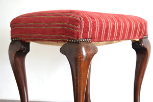 Red upholstered Footstool