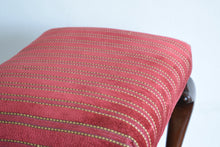 Load image into Gallery viewer, Red upholstered Footstool