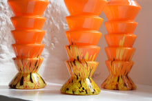 Load image into Gallery viewer, Orange blown glass vases 