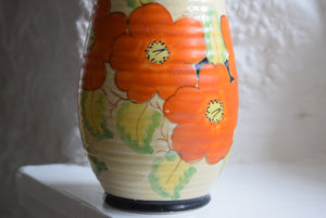 Orange and Black flower vase