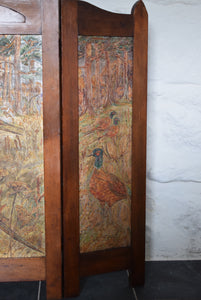 fire screen with pheasants