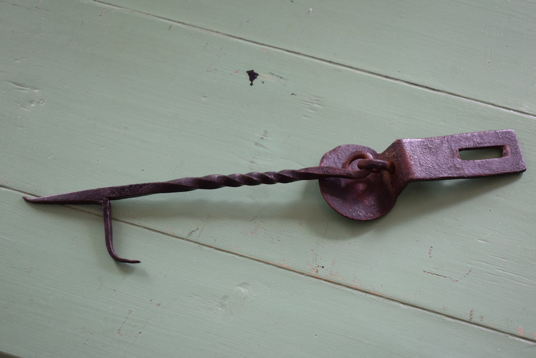 Antique Wrought Iron Miners Candle Holder