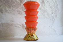Load image into Gallery viewer, spatter glass vase in orange