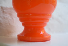 Load image into Gallery viewer, Orange Glass Rose Bowl