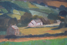 Load image into Gallery viewer, painting of hills and cottages