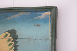 Vintage Oil on Panel Light Sussex Hen