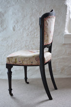 Load image into Gallery viewer, Antique 19th Century Ebonised Bedroom Chair