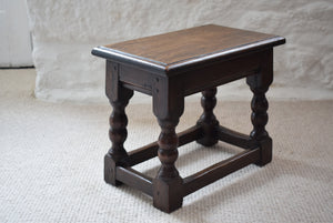 Small Antique Early 19th Century Oak Peg Jointed Side Table