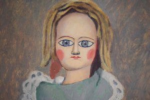 Oil Painting Doll Wearing a Green Dress