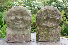 Load image into Gallery viewer, Pair of Weathered Concrete Heads