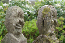 Load image into Gallery viewer, Pair of Weathered Concrete Heads