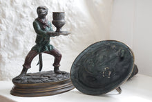 Load image into Gallery viewer, Painted Bronze Monkey Candleholders