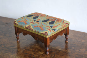Victorian Footstool Upholstered with Liberty Fabric