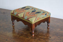 Load image into Gallery viewer, Victorian Footstool Upholstered with Liberty Fabric