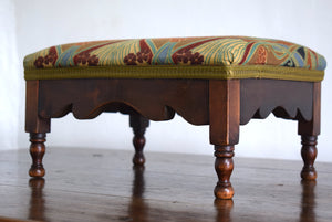 Victorian Footstool Upholstered with Liberty Fabric