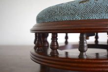 Load image into Gallery viewer, Round Beadwork Footstool