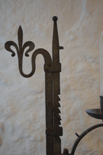 Load image into Gallery viewer, Antique Wrought Iron Adjustable Candlestick