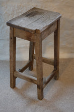 Load image into Gallery viewer, Antique Rustic Pine Workshop Farmhouse Stool