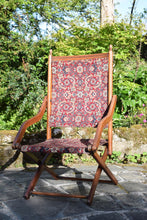 Load image into Gallery viewer, Victorian Carpet Upholstered Folding Deckchair