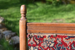 Victorian Carpet Upholstered Folding Deckchair