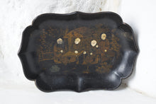 Load image into Gallery viewer, Chinoiserie Black Lacquer Pin Tray