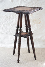 Load image into Gallery viewer, Antique Indian Carved Wooden Side Table c1890