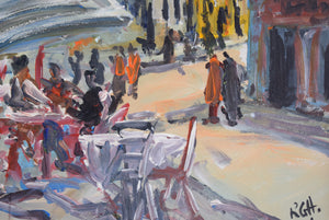 French Street Scene Original Oil Painting by Rachel Grainger Hunt