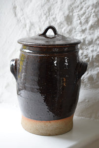 Stoneware  Lidded Storage Jar