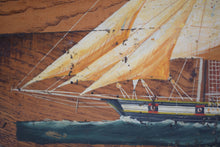 Load image into Gallery viewer, Antique Oil on Board American Tall Ship 1841