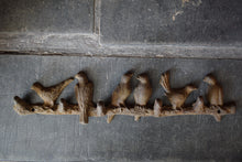 Load image into Gallery viewer, Antique Cast Iron Birds on Branch Coat Hook Bar