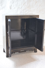 Load image into Gallery viewer, Chinese Black Lacquer Cabinet with Soapstone Decoration