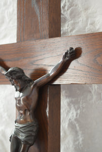Large Oak Crucifix 