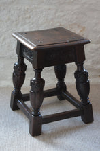 Load image into Gallery viewer, Oak Elizabethan Style Joint Stool