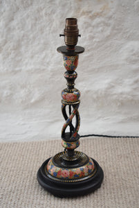 Vintage Hand Painted Kashmiri Table Lamp